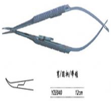 金鍾顯微眼用(yong)持針鉗圓柄 YZE040 12cm 彎 圓柄（帶鎖）